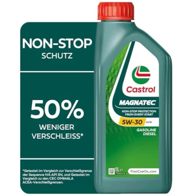 Abbildung von Castrol Magnatec A3/B4 5W 30 1l Motoröl 15F67D AUDI: A5 B8 Coupe, Q3, A4 Avant, VOLKSWAGEN: Polo VI, Golf 4, 5, MERCEDES BENZ: E Class Saloon