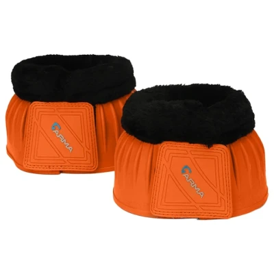 Abbildung von Arma by Shires Hufglocken Schwarzes Fleece Orange XWarmblut