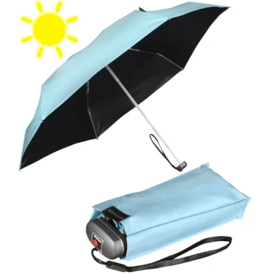 Abbildung von Knirps mini Taschenschirm Travel mit UV und Hitze Schutz ice