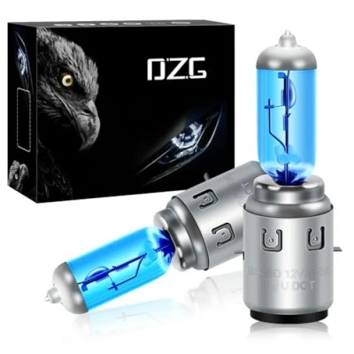 Abbildung von DZG S2 / Ba20d Halogenlampen 12V 35/35W Super Weiße Scheinwerferlampen 6000K Motorrad Hi/Lo Glühlampe, 2 Stück