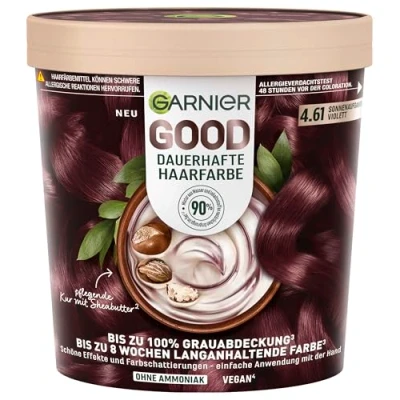Abbildung von Garnier GOOD Dauerhafte Haarfarbe 4.61 Sonnenaufgangs Violett Coloration ohne Ammoniak, bis zu 100% Grauabdeckung, 1 Stk.