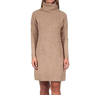 Abbildung von ONLY Onljana L/S Cowlneck Strickkleid, Damen, Größe: Large, Indian tan