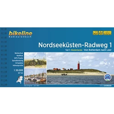 Abbildung von Nordseeküsten Radweg. 1:75000 / Radweg Teil 1: Niederlande Von Rotterdam nach Leer, 1:50.000, 527 km, wetterfest/reißfest, GPS Tracks Download, LiveUpdate (Bikeline Radtourenbücher)