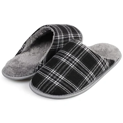 Abbildung von riemot Hausschuhe Herren Damen Warme Plüsch Pantoffeln Winter Memory Foam Rutschfeste Kuschelige Flauschige Slipper für Indoor &amp; Outdoor