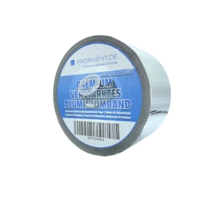 Abbildung von PREMIUM VERSTÄRKTES ALUMINIUMBAND Hitzebeständiges Wasserdichtes Alu Klebeband zum Reparieren von Metalloberflächen Dampfsperre netzverstärkt Belüftung Isolierung 50m (50mm/50m)