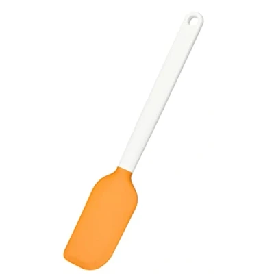 Abbildung von Fiskars Teigschaber mit Silikonkopf, Länge: 27,5 cm, Kunststoff/Silikon, Orange/Weiß, Functional Form, 1023615