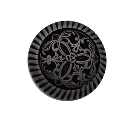 Abbildung von 10 Stück silber matt schwarz Metallknöpfe edles Muster Ösenknöpfe 12mm, 18mm oder 20mm made in Germany (12mm)