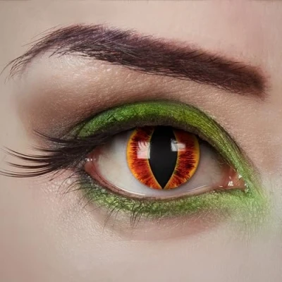 Abbildung von aricona Rote Kontaktlinsen Beastflare, 2 Stück Farbige Halloween Linsen ohne Stärke für Cosplay, Karneval, Fasching, Motto und Kostüm Partys