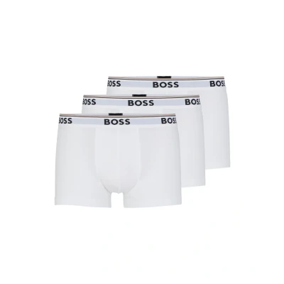 Abbildung von HUGO BOSS Herren Trunk 3p Co/EL Boxershorts, White 100, S