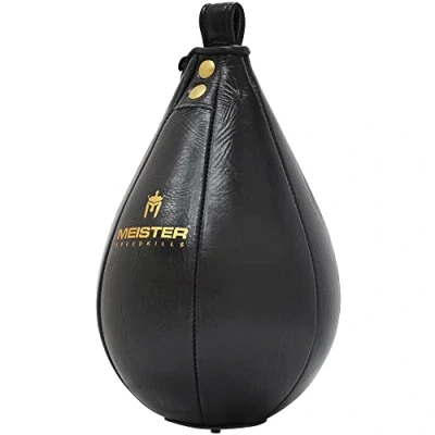 Abbildung von Meister SpeedKills Sporttasche aus Leder mit Leichter Latextasche, Größe M, 24,1 x 15,2 cm, Schwarz