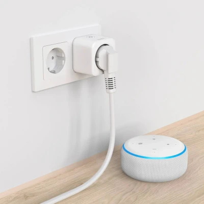 Abbildung von Hama WLAN Steckdose (wlan gesteuerte mit Matter Smart Home, universal, smarte App und Sprachsteuerung, Home als Zeitschaltuhr, Funksteckdose, 3680 W)