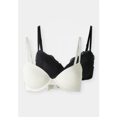 Abbildung von Dorina Emersyn Light Padded DEMI 2 PACK Bügel BH, Damen, Größe: 80A, Black/ivory