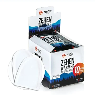 Abbildung von HELLO HEAT Zehenwärmer, 10 Paar Wärmepads für 7 Stunden Wärme I Sofort aktivierbare Fußwärmer Zuverlässiges Heatpad alle Schuhe, Stiefel und Skischuhe