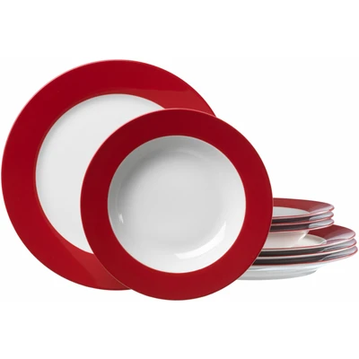 Abbildung von Ritzenhoff &amp; Breker Tafelservice Doppio, 8 teilig, Porzellangeschirr, Rot