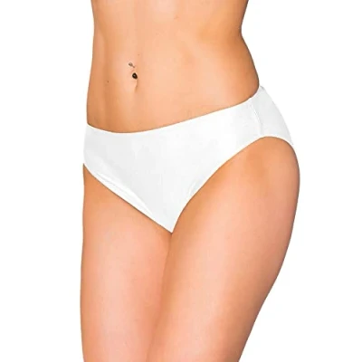 Abbildung von Aquarti Damen Bikini Hose mit mittelhohem Bund, Farbe: Weiß, Größe: 44