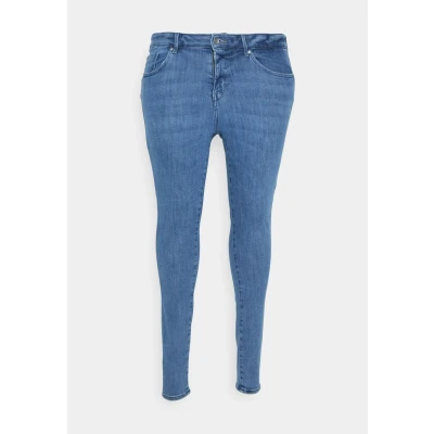 Abbildung von ONLY Carmakoma Carpower MID PUSH UP Jeans Skinny Fit, Damen, Größe: 54x32, Dark medium blue denim