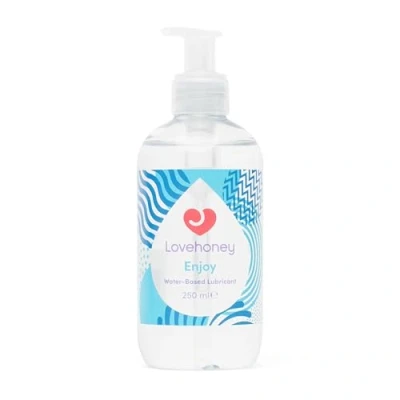 Abbildung von Lovehoney Enjoy Gleitmittel auf Wasserbasis Neutrales Gleitgel für Sex und Sexspielzeug Vegane Gleitcreme mit hautfreundlicher Formel Intimgel Frauen, Männer Paare 250 ml