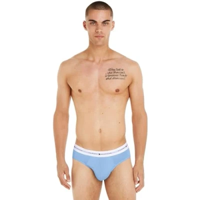 Abbildung von Tommy Hilfiger Brief 3 PACK Slip, Herren, Größe: Small, Fierce red/well water/anchor blue