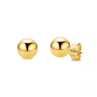 Abbildung von Miore Schmuck Damen Ohrstecker Kugel Ohrringe Ø 6 mm aus Gelbgold 9 Karat 375 Gold