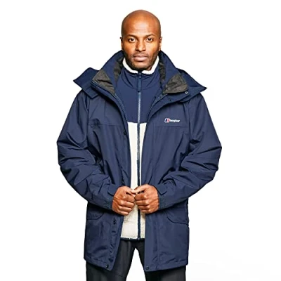 Abbildung von Berghaus Herren Cornice Iii Interactive Jacke, Langlebiger, Atmungsaktiver Regenmantel Hardshell Gore Tex Wasserdichte, Blau, XXL EU