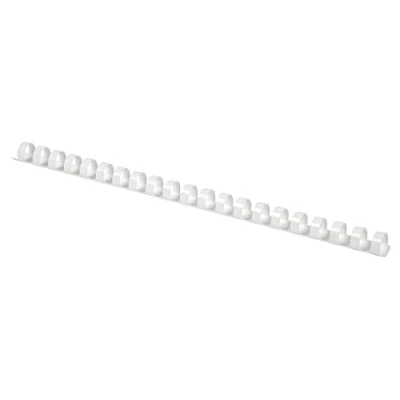 Abbildung von OFFICE PRODUCTS 20241015 14 Plastikbinderücken 100 Stück DIN A4 10mm (65 Seiten) Binderücken Bindungskämme Plastikbindung Kunststoff Farbe: Weiß