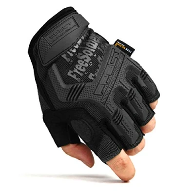 Abbildung von FREE SOLDIER Outdoor Handschuhe Vollfinger Taktische Herren Motorradhandschuhe mit gepolstertem für Fahrrad Airsoft Militär Paintball und andere Aktivitäten (Schwarz, M)