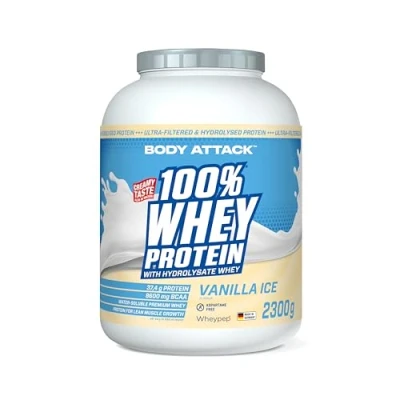 Abbildung von Body Attack 100% Whey Protein Hydrolysate Ultra filtriertes (Vanilla Ice, 2.3 kg)