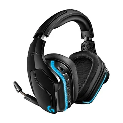 Abbildung von Logitech G935 kabelloses Gaming Headset mit LIGHTSYNC RGB, 7.1 Surround Sound, DTS Headphone:X 2.0, 50mm Treiber, Flip Stummschaltung, Wireless Verbindung, PC/Xbox One/PS4/Nintendo Switch Schwarz