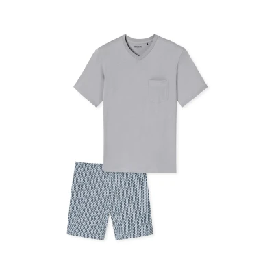 Abbildung von Schiesser Herren Schlafanzug kurz V Ausschnitt Nightwear Set, Air_181155, 54