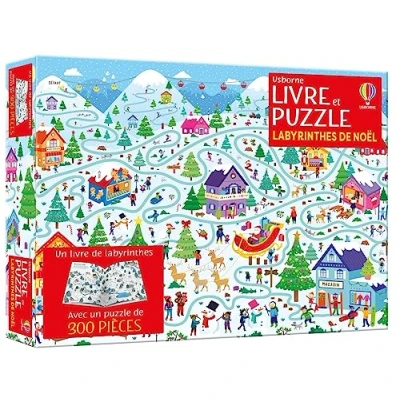 Abbildung von Les labyrinthes de Noël Coffret livre et puzzle: Avec un puzzle 300 pièces