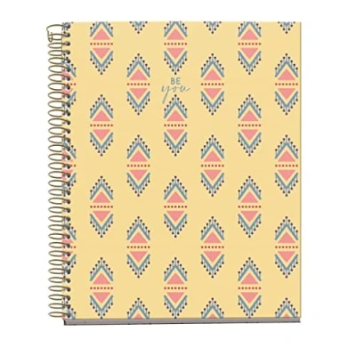 Abbildung von Miquelrius MR46621 Notizbuch A4, Raster 5 mm, 120 Blatt, 4 Farbstreifen, Spiral, Kollektion Boho Chic, Indian