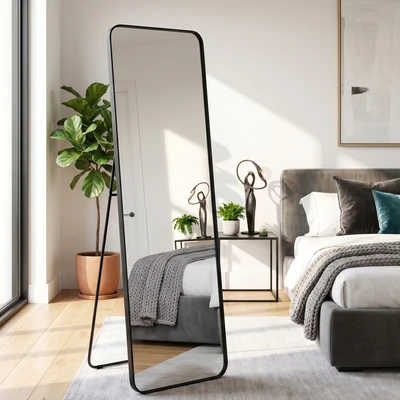 Abbildung von OTTO home Spiegel "Standspiegel Addrik, wahlweise in 2 Größen 150x40cm oder 160x50cm" Ganzkörperspiegel mit Sicherheitsglas, verschiedenen Farben