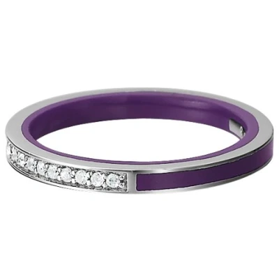 Abbildung von Esprit Damen Ring 925 Sterling Silber rhodiniert Kristall Zirkonia Marin silver glam purple weiß