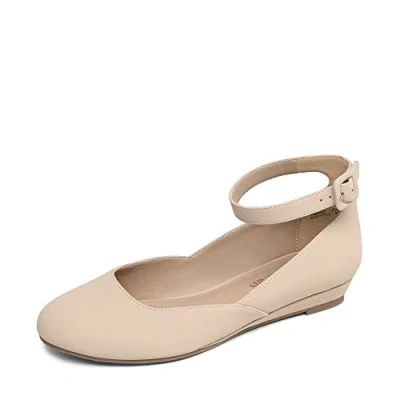 Abbildung von DREAM PAIRS Ballerinas Damen Riemchenballerina Elegant Flats Schuhe REVONA E Nude/Nubuck Größe 37 (EUR)