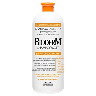 Abbildung von Bioderm Shampoo Soft für Empfindliche Kopfhaut, Tägliche Haarwäsche Schuppen , Dermatitis und Psoriasis Behandlung Stellt den pH Wert der Kopfhaut Wieder her 1000ml