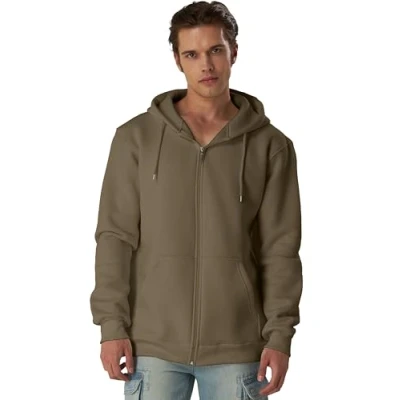 Abbildung von Smith &amp; Solo Hoodie Herren Reißverschluss Sweatjacke Kapuzenjacke Zipper Kapuzenpullover Hoodies Männer Kapuzenpulli Regular Fit (Stone S)