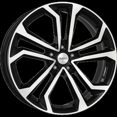 Abbildung von DEZENT 5 loch 17Zoll 114.3mm Alufelge TA dark Matt Schwarz frontpoliert TTA70BP38 Felge