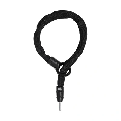 Abbildung von ABUS Rahmenschloss Einsteckkette IvyTex Adaptor Chain 8KS Fahrradschloss mit schmutz und feuchtigkeitsabweisender Hülle 8 mm Starke Kette Schwarz, 100 cm