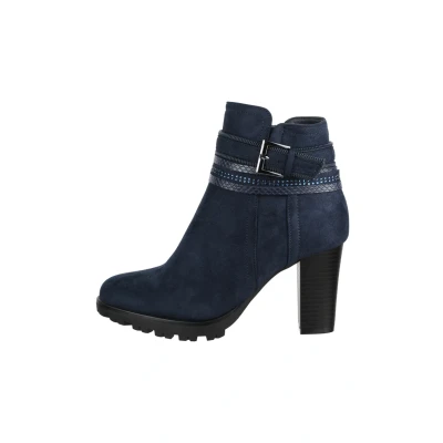 Abbildung von Elara Herbst Plateaustiefelette, Damen, Größe: 40, Dunkelblau Schuhe