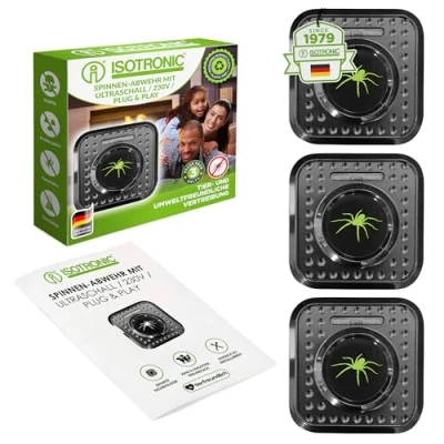 Abbildung von ISOTRONIC Spinnenabwehr, 230V Spinnenschutz Ultraschall Stecker 3er Pack