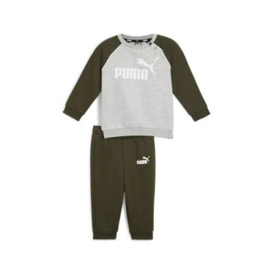 Abbildung von Puma Minicats Raglan Jogger Unisex SET Trainingsanzug für Kinder, Größe: 68, Dark olive