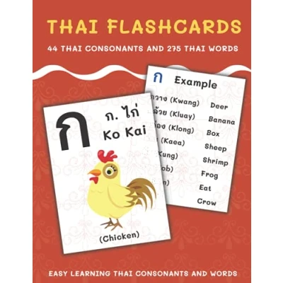 Abbildung von Thai Flashcards: 44 Consonants and 275 Words Easy Learning