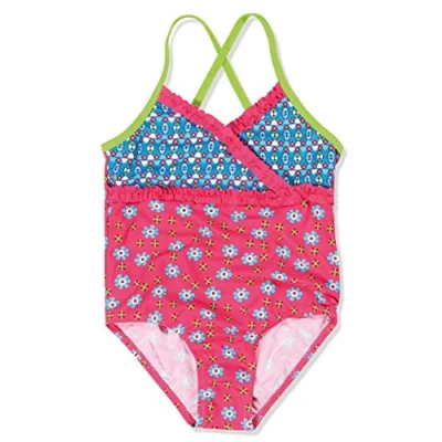 Abbildung von Playshoes UV Schutz Badeanzug Mädchen Schwimmanzug Badebekleidung, Blumen, 98/104