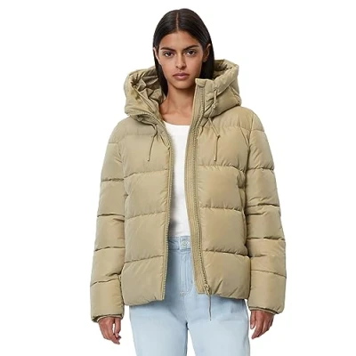 Abbildung von Marc O&#039;Polo Denim Short Puffer HOOD Zipped Front WELT Pockets Cuffs Winterjacke, Damen, Größe: Small, Pumice stone