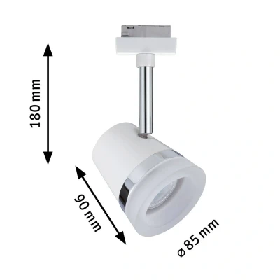 Abbildung von Paulmann Schienensystem Leuchten »URail Schienenspot Cone Einzelspot GU10 max. 10W 230V«, (1 tlg.), Einzelspot, dimmbar