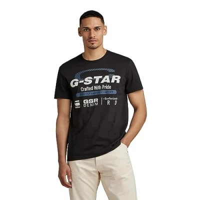 Abbildung von G Star OLD Skool Originals Tshirt print, Herren, Größe: Small, Black