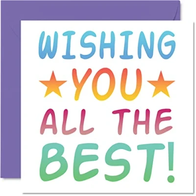 Abbildung von Abschiedskarten für Kollegen Frauen und Männer Wishing You All The Best Sorry Your Leaving Good Luck In New Job Karte 145 mm x Grußkarten lustige Abschiedsgeschenke Glückwunschkarte