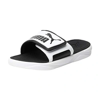 Abbildung von PUMA Unisex Royalcat Comfort Slide Sandal, White Black, 35.5 EU