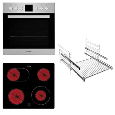 Abbildung von Privileg SET PV520 IN Herd Kochfeld Kombination / Multifunktions Umluftherd mit 5 Funktionen Hydrolyse Reinigungsfunktion Backauszug 2 Ebenen A Glaskeramik 60cm