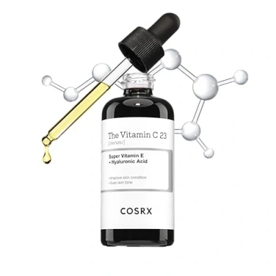 Abbildung von COSRX Reines Vitamin C 23% Serum mit E (Ascorbinsäure) und Hyaluronsäure, feuchtigkeitsspendendes Gesichtsserum, reduziert feine Linien, 0.7oz/20g, Korean Skincare